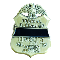 FBI Mourning Badge Lapel Pin - 1.5 inch